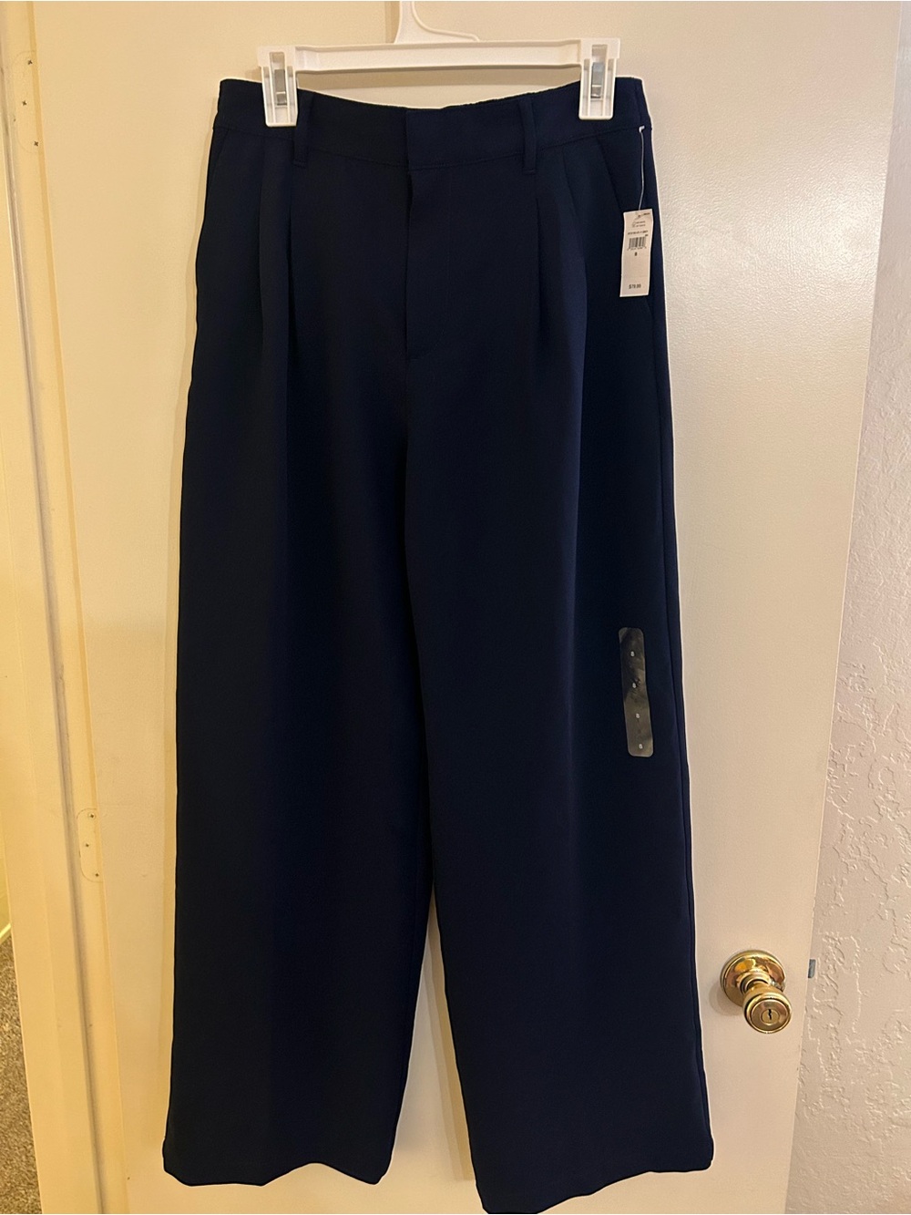 GAP Women's Navy Wide-Leg Trousers